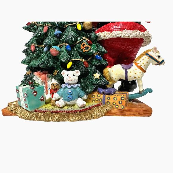 Fitz and Floyd Happy Holidays 2004 Santa Tree and Elf Stocking Holder-NEW in Box - Picture 8 of 12